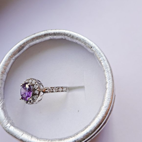 VINTAGE ESTATE Sterling Silver Tiered Genuine GemStone Ring BOUTIQUE Vintage - Picture 2 of 3